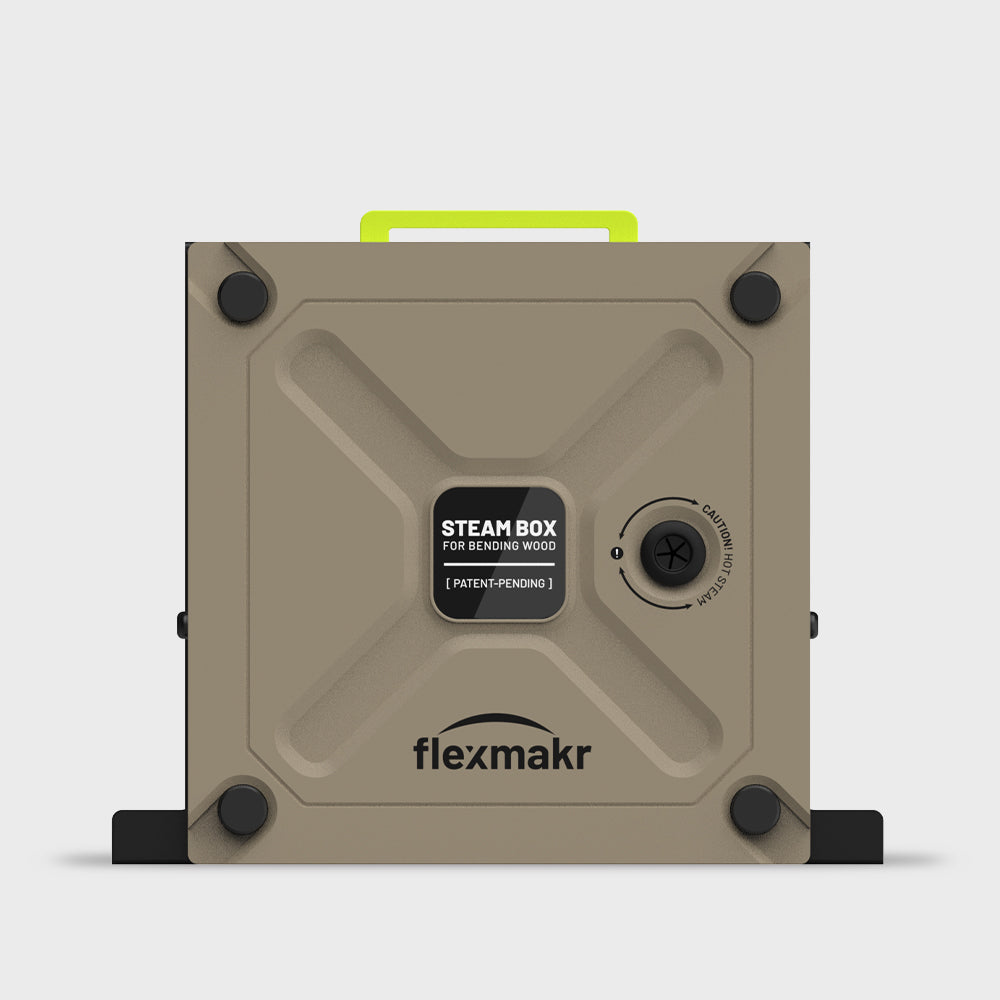 The front view of a Flexmakr Steam Box for bending wood on white background.