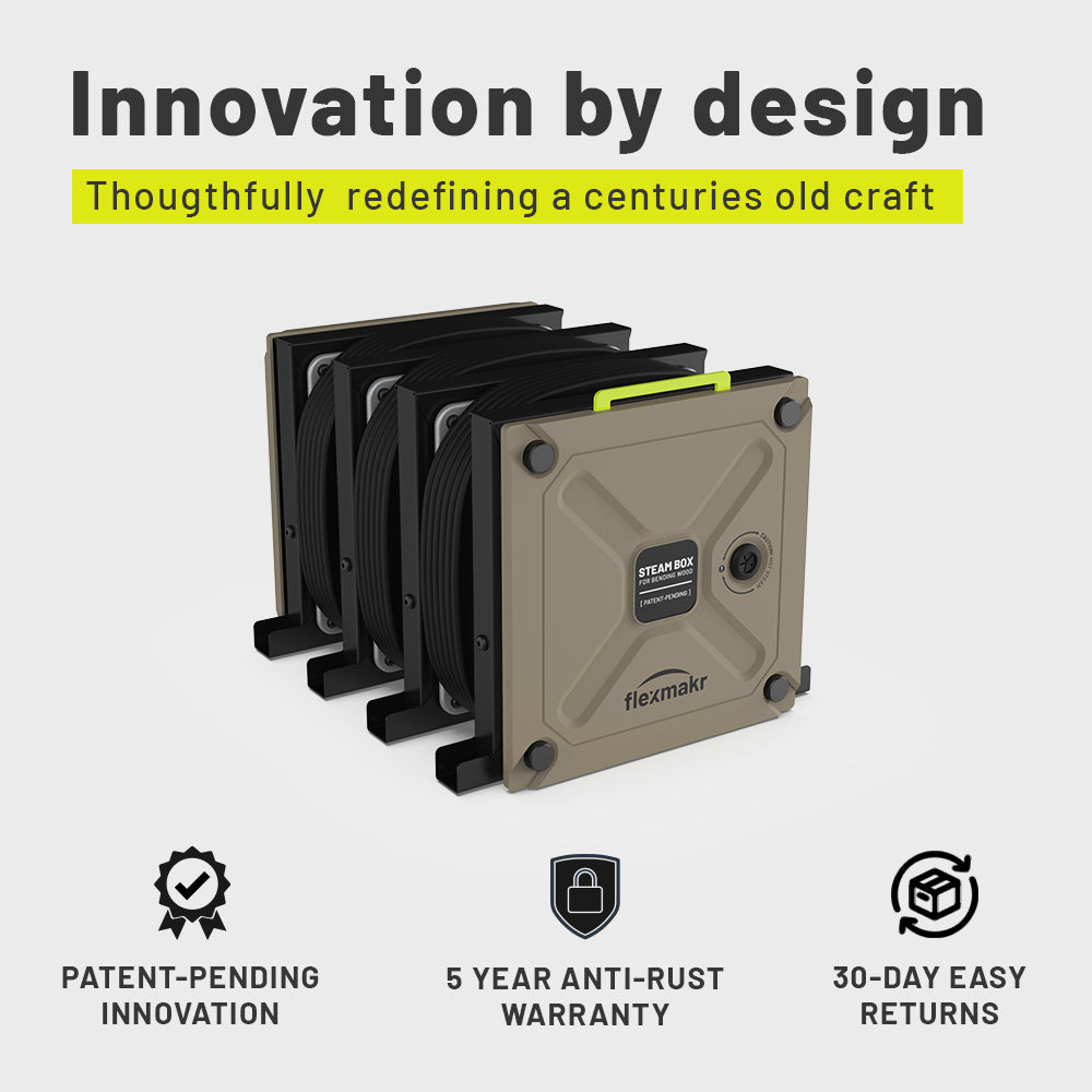 Innovative design of the Flexmakr modular steam box.
